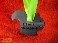 Medale Leśnej Piątki 2015 #1/6 dla dzieci - wiewiórki.