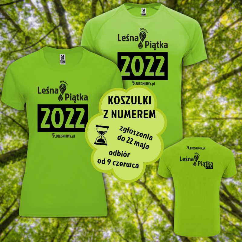 Indywidualne koszulki z numerem startowym Leśnej Piątki
